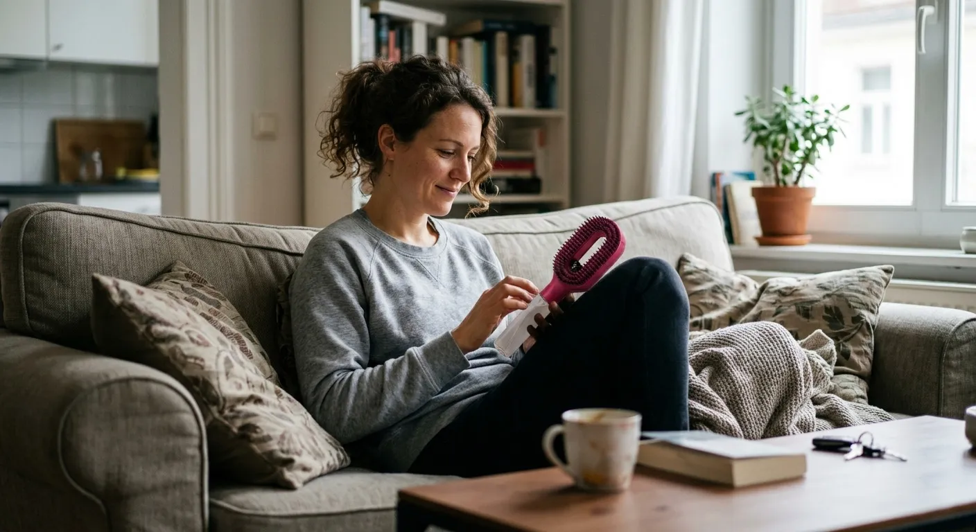 customer holding product at home showing trust in ecommerce brand