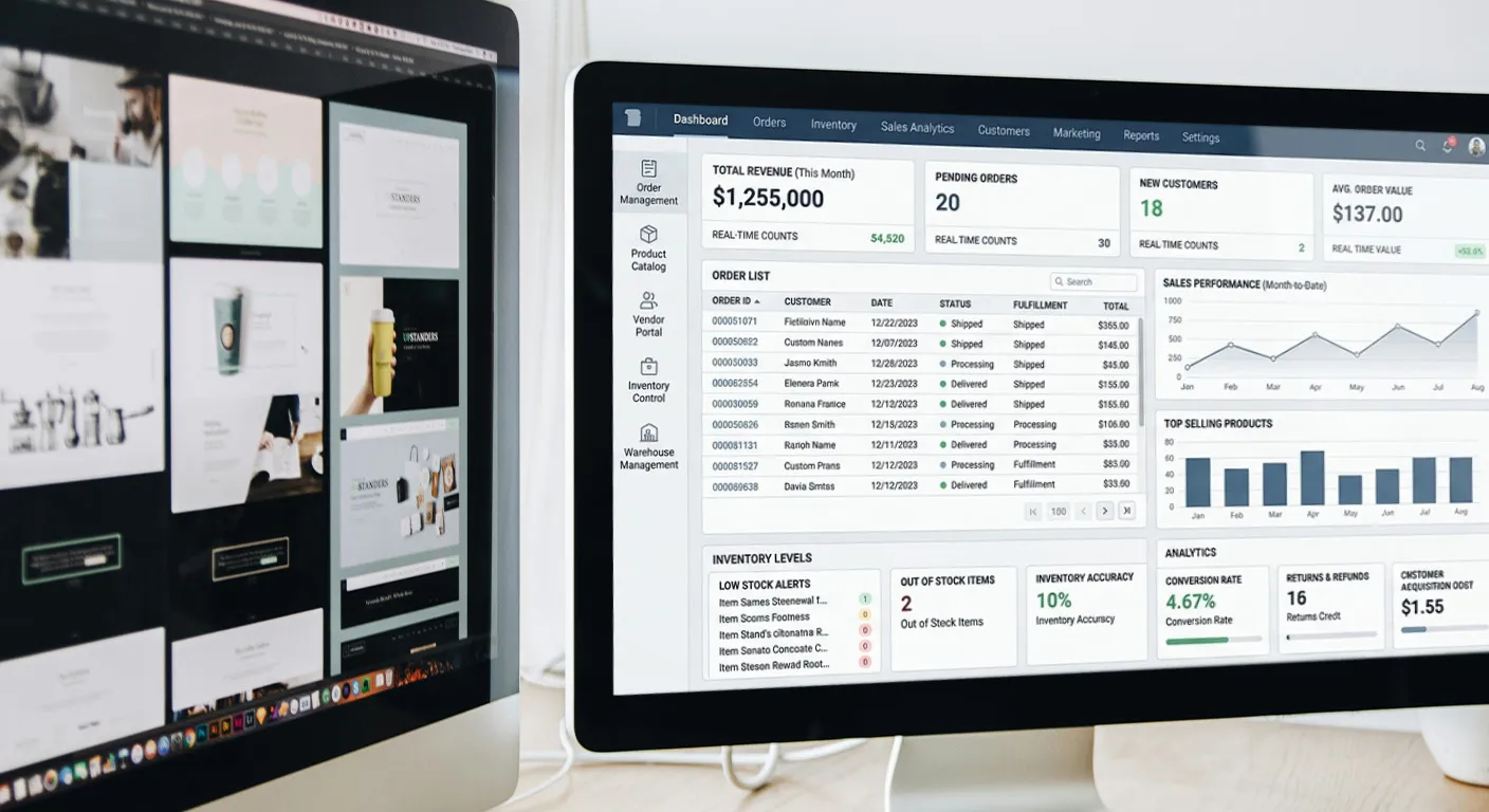 E-commerce back-end dashboard