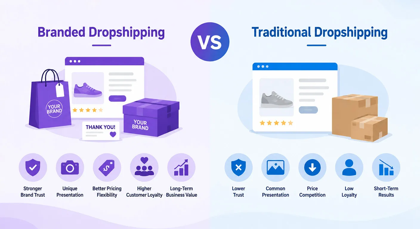 Branded Dropshipping vs Traditional Dropshipping
