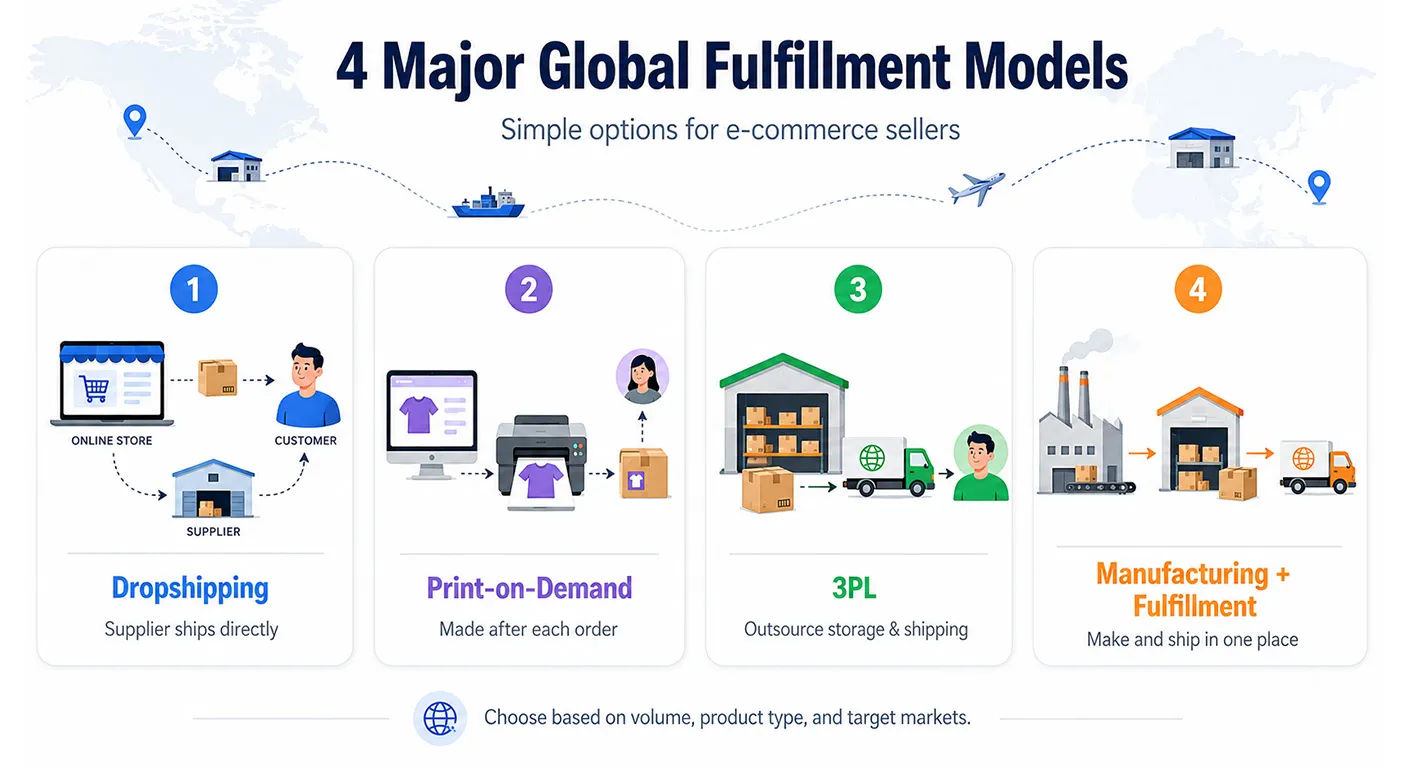 The Major Global Fulfillment Models for E-commerce Sellers