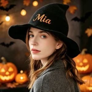 Embroidered witch hat