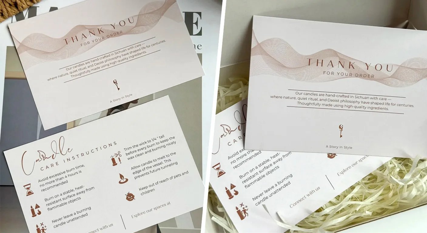Create Thank You Inserts and Care Cards