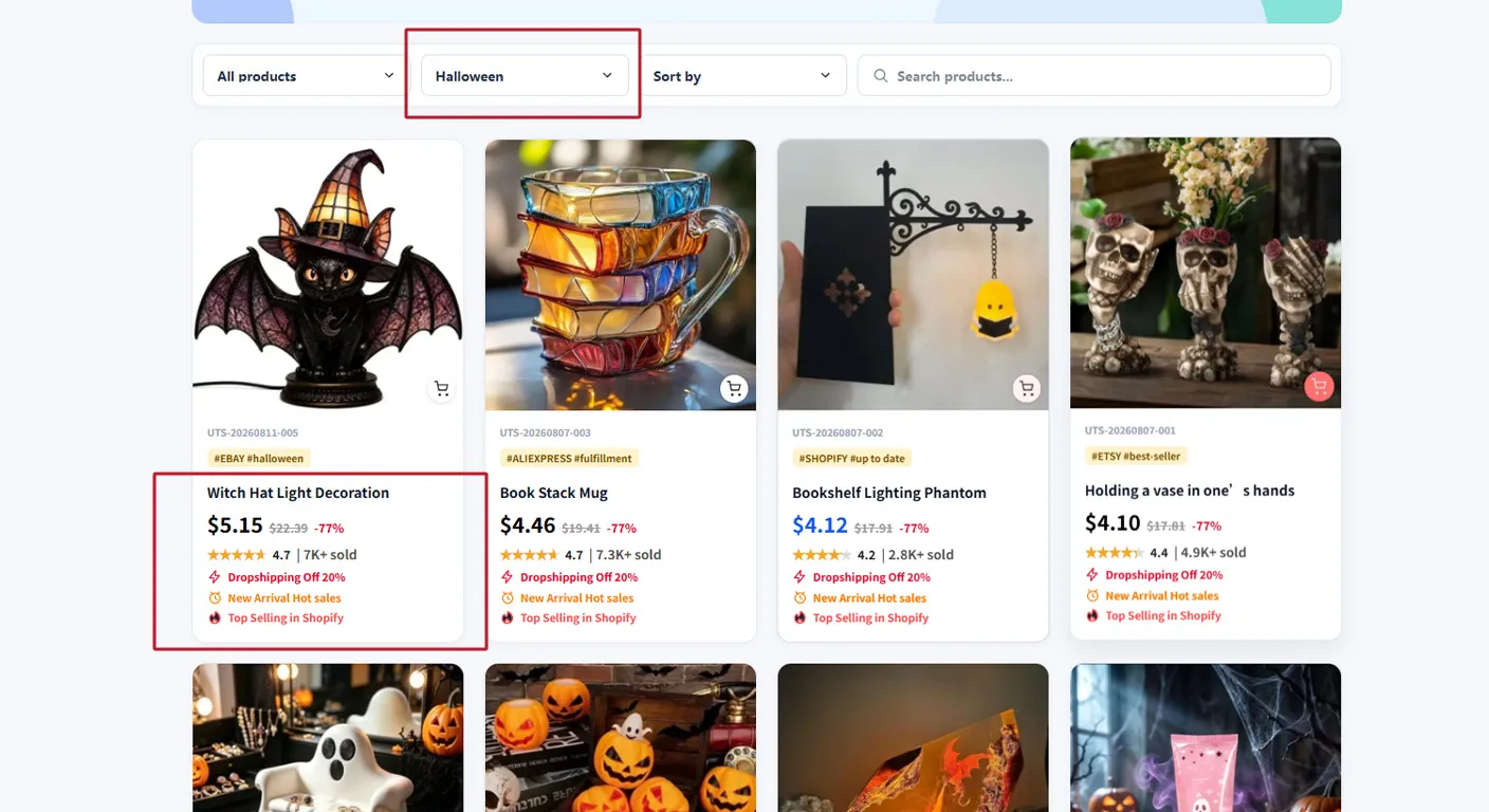 A Current Example of Halloween Dropshipping Products