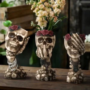 Holding a vase in one’s hands