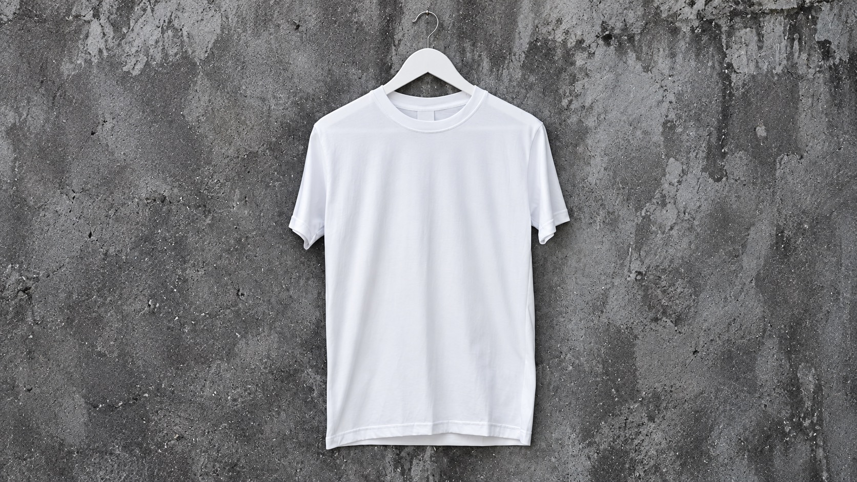White shirt with distinct collar, sleeves and hem to identify before garment shrinkage checks