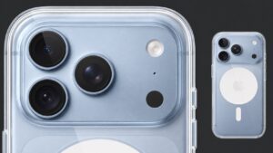 Clear case camera opening and edge details to check when sourcing accessories