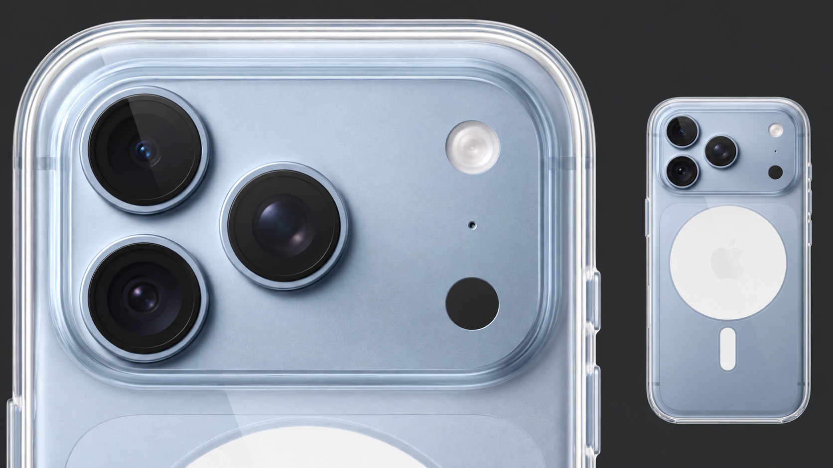 Clear case camera opening and edge details to check when sourcing accessories