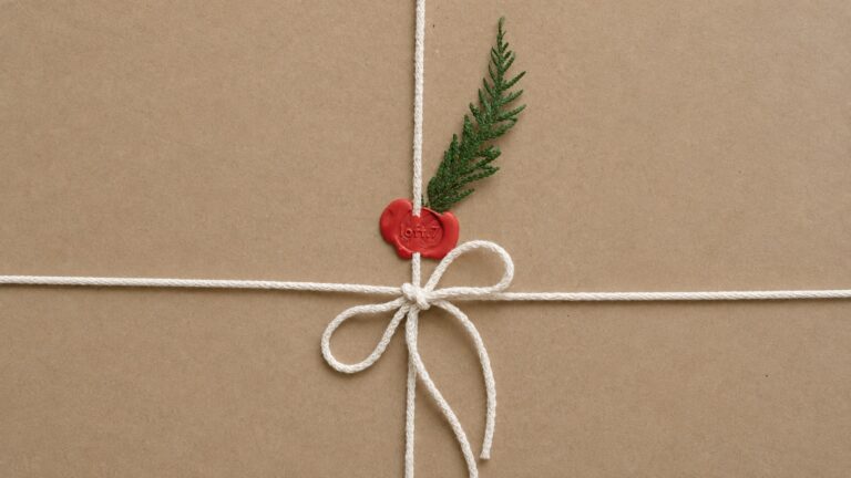 Neutral packaging illustrated by a brown paper parcel with a marked wax seal